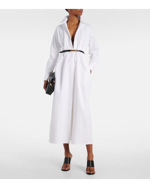 Max Mara White Arezzo Gabardine Shirt Dress