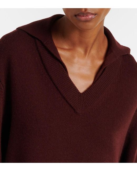 Vince Purple Layered Wool And Cashmere Sweater