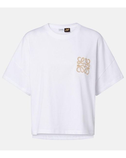 Loewe White Paula's Ibiza Anagram Cotton T-Shirt