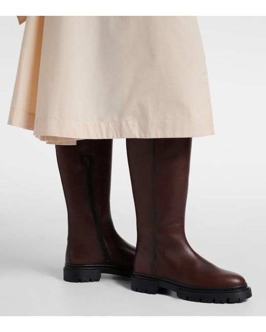 Staud Brown Henry Leather Knee-High Boots