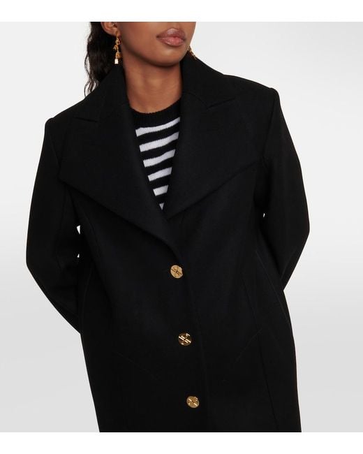 Patou Black Long Tailored Coat