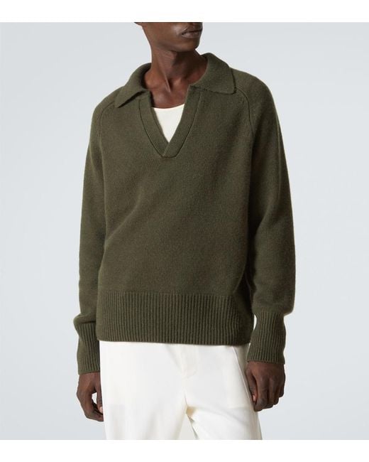 arch4 Green Mr Clifton Gate Cashmere Polo Sweater for men