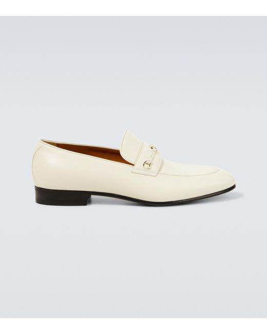 Gucci White Loafer With Interlocking G for men
