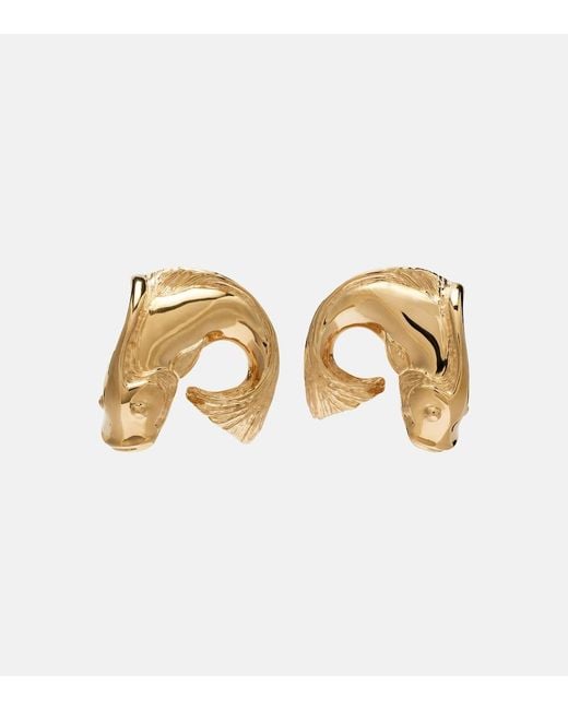 Gucci Metallic Clip-Ohrringe