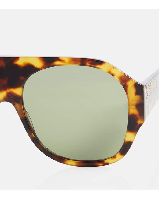 Stella McCartney Brown Oversized Round Sunglasses