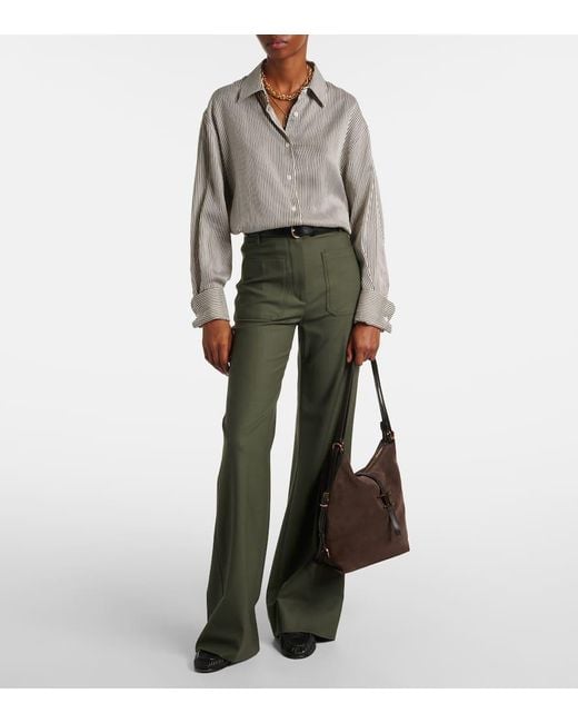 Tod's Brown Tote T Timeless Small Aus Veloursleder