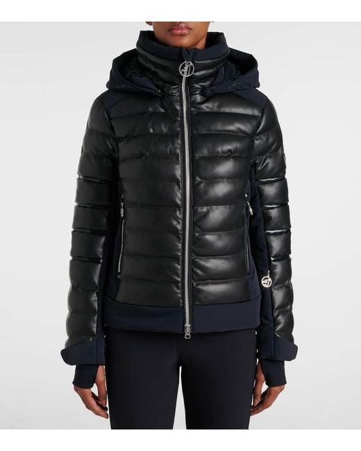 Toni Sailer Black Skijacke Adele Aus Lederimitat