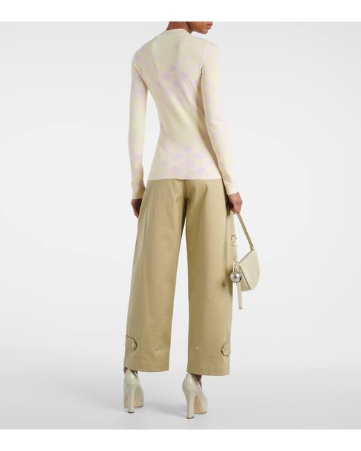 Burberry Yellow Top Check Aus Einem Wollgemisch