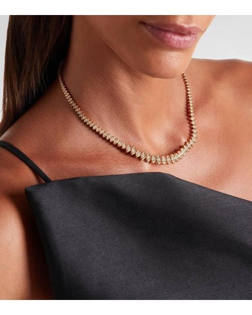 Sydney Evan Metallic Eternity 14Kt Necklace With Diamonds