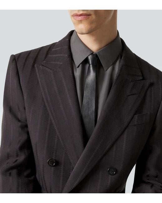Tom Ford Blue Striped Jacquard Blazer for men