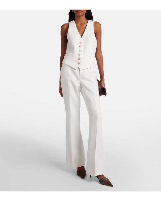 Vince White Single-Breasted Vest