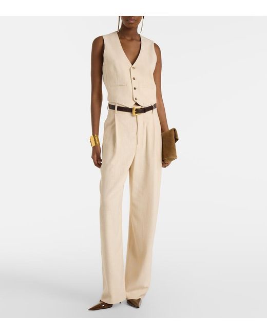 Wardrobe NYC Natural Single-Breasted Vest