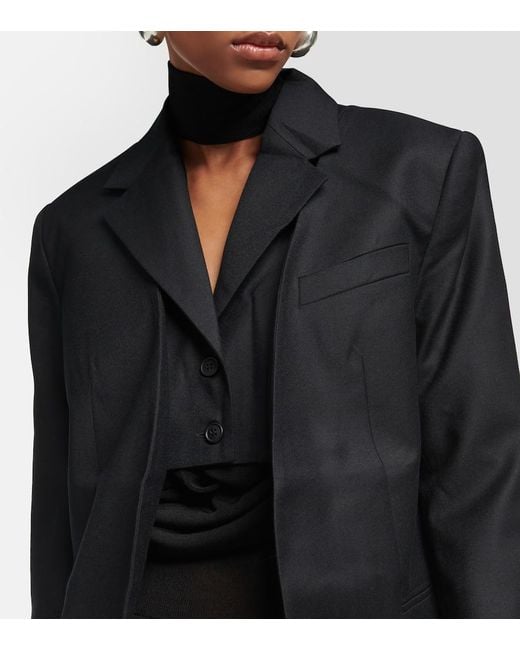 AYA MUSE Black Blazer Tio Aus Wolle