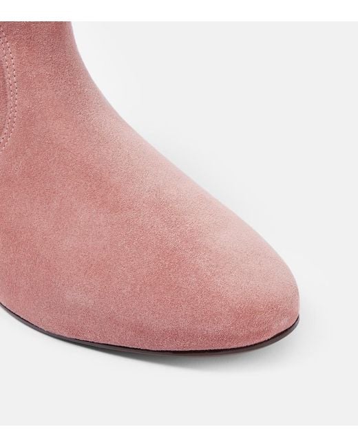 Isabel Marant Pink Stefa Suede Boots
