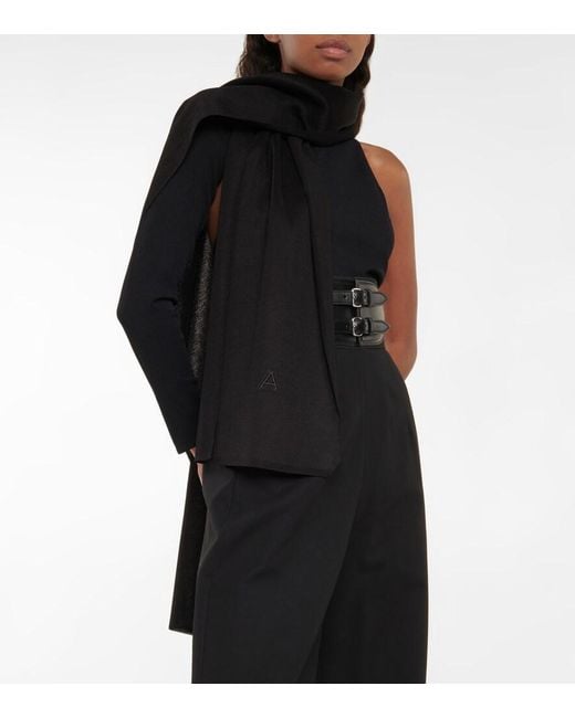Sciarpa Con Ricamo di Alaïa in Black