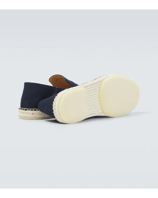 Vilebrequin Blue Embroidered Canvas Espadrilles for men
