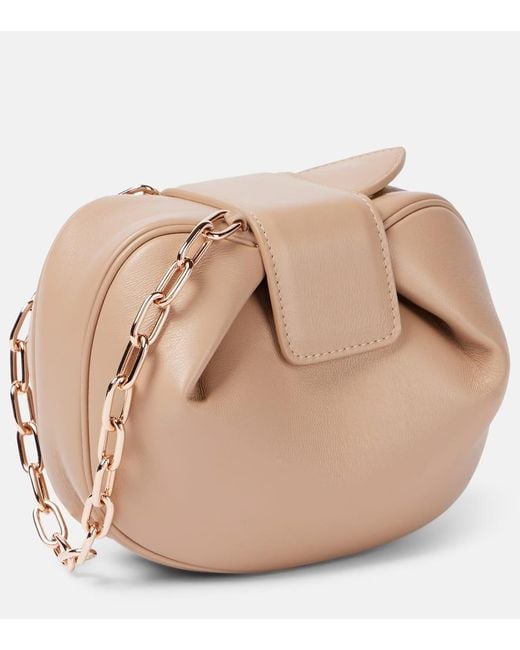 Gabriela Hearst Natural Clutch Soft Demi Aus Leder