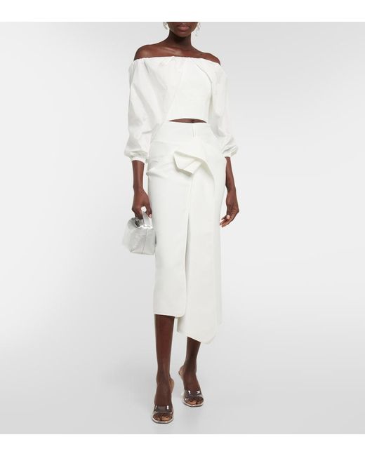 Maticevski White Cropped Top