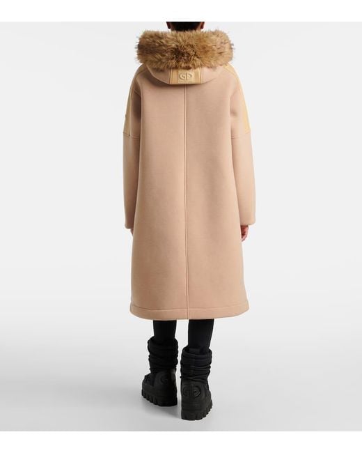 Goldbergh Natural Ember Faux Fur-Trimmed Coat