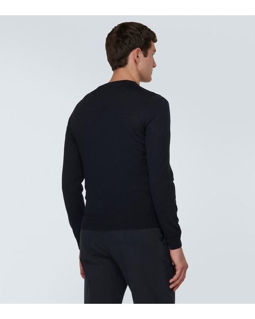 Tom Ford Blue Wool Sweater for men