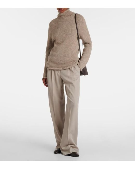 The Row Brown Ankle Boots Stella Aus Leder Mit Shearling