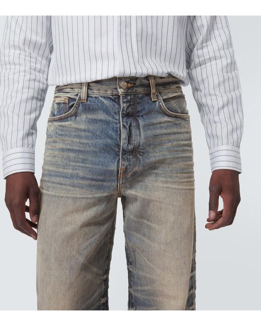 Amiri Blue Baggy Wide-Leg Jeans for men