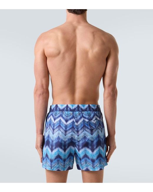 Missoni Bedruckte Badeshorts in Blue für Herren