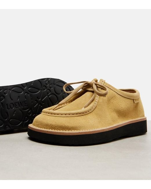 Loewe Yellow Faro Suede Brogues