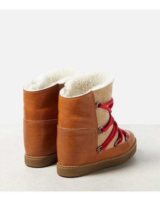 Isabel Marant Brown Nowles Suede Ankle Boots
