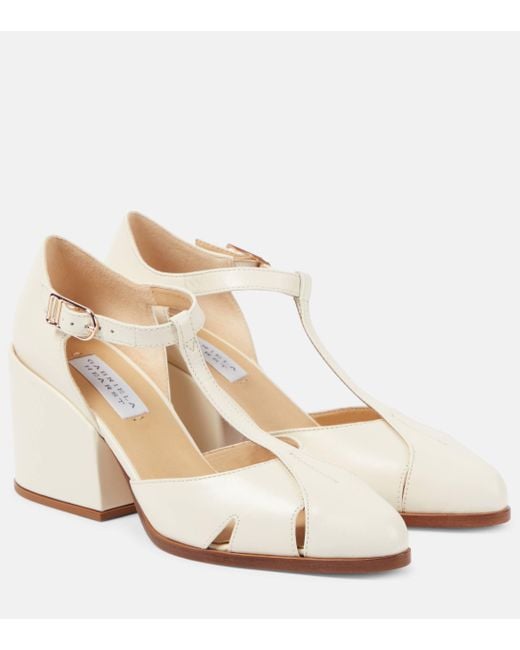 Gabriela Hearst Natural Hawes Leather Pumps