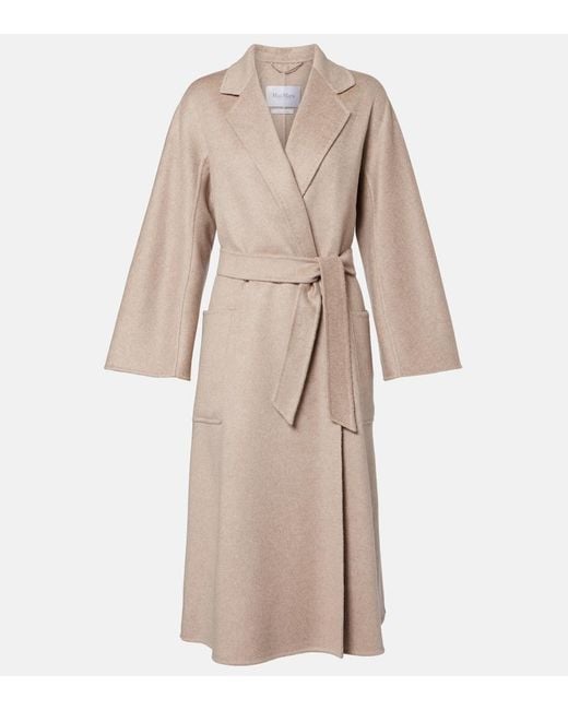 Max Mara Natural Ludmilla Cashmere Wrap Coat