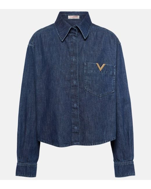 Valentino Blue Chambray Shirt