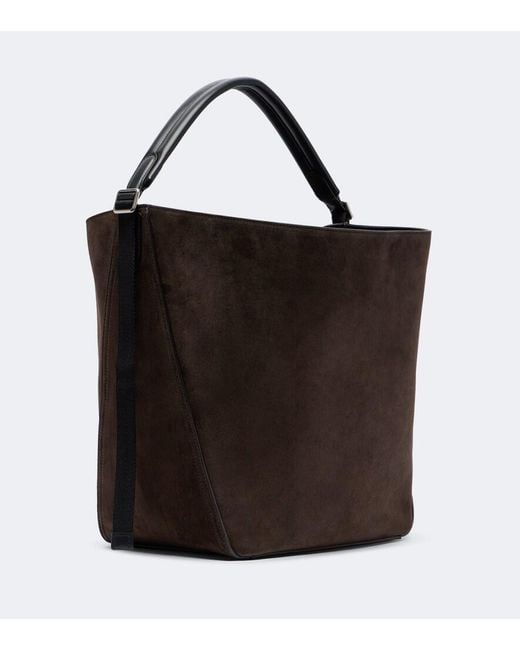 Moncler Black Carlo Suede Shoulder Bag