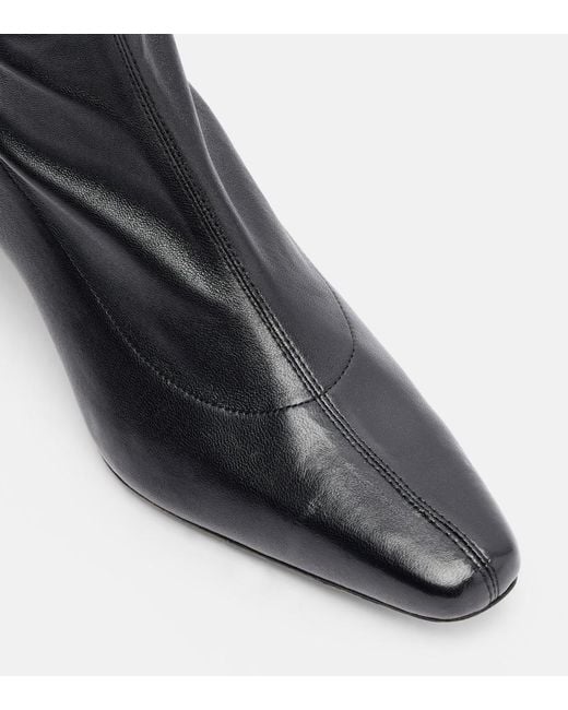 Staud Black Wally Leather Ankle Boots