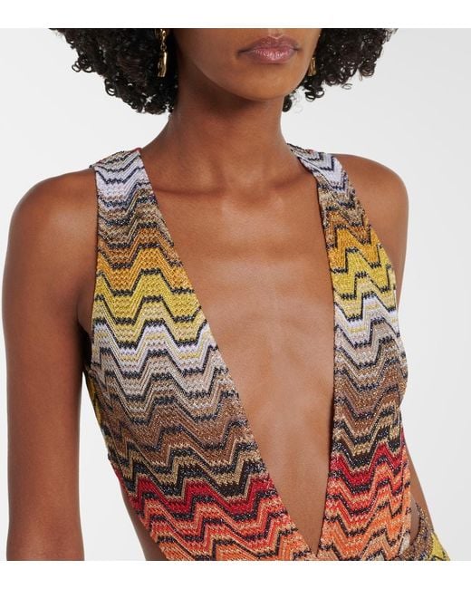 Missoni White Wave Lame Jumpsuit