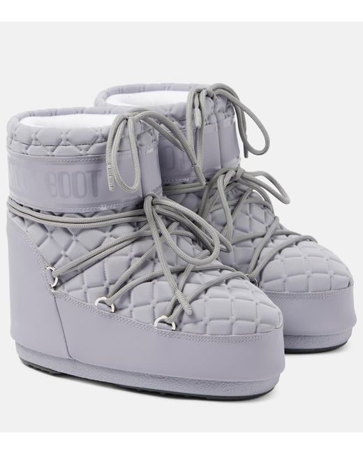 Moon Boot Gray Icon Low Quilt Snow Boots