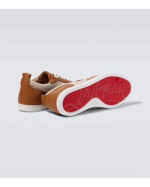 Sneakers Tutti Rui Con Pelle di Christian Louboutin in Brown da Uomo