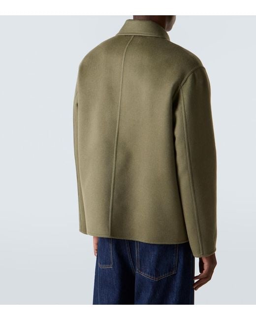 Loewe Green Anagram Wool And Cashmere Jacket for men