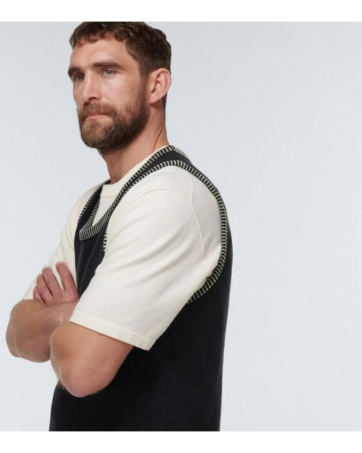 Commas Black Sleeveless Knitted Top for men