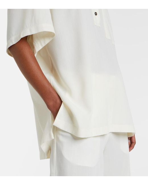 Totême  White Oversized Polo Shirt