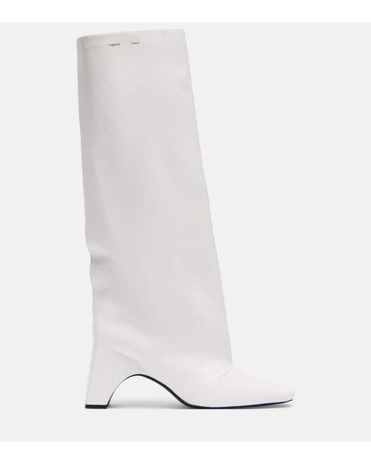 Coperni White Stiefel Bridge Aus Leder
