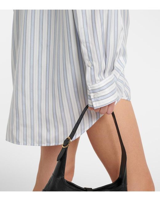 Gucci White Striped Silk Shirt