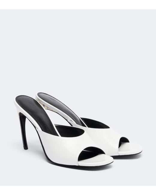 The Attico White Betta Leather Mules