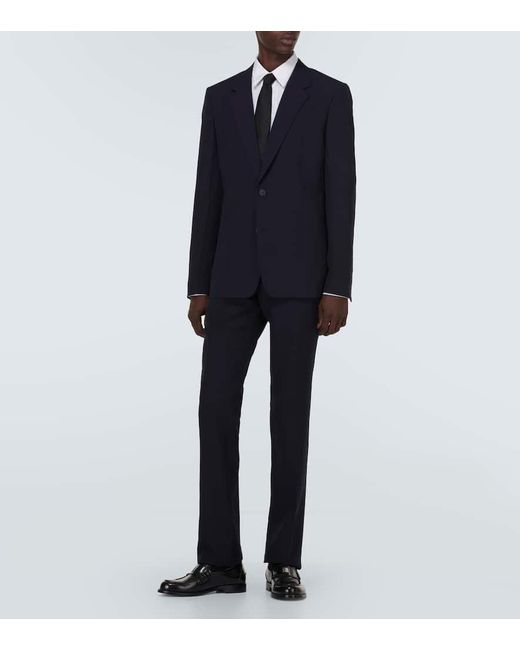 Givenchy Blue Wool Slim Pants for men