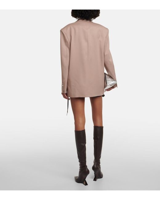 The Attico Natural Oversized Wool Blazer
