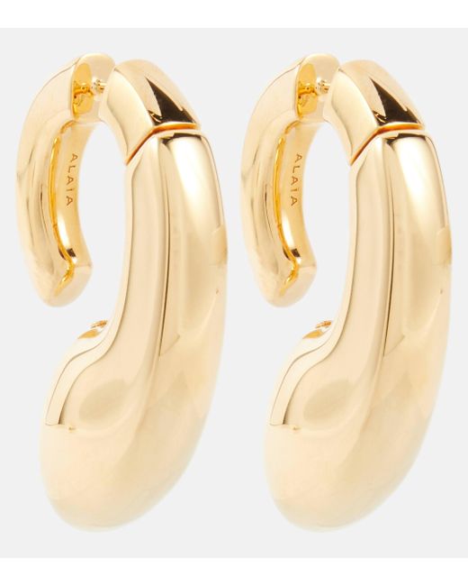 Alaïa Metallic Drip Gold-plated Earrings