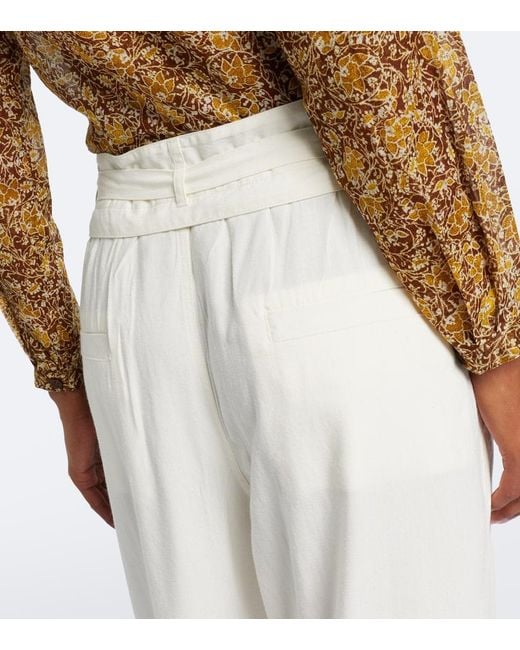 Isabel Marant White Celia Wide-Leg Pants
