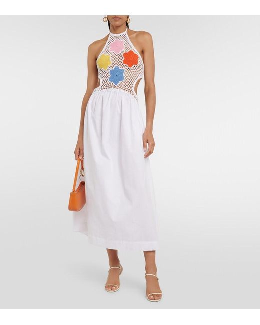 Staud White Kaylee Halterneck Maxi Dress