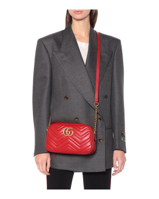 Dwell Samler blade Vær modløs Gucci Synthetic gg Marmont Small Matelassé Shoulder Bag in Red - Save 19% -  Lyst