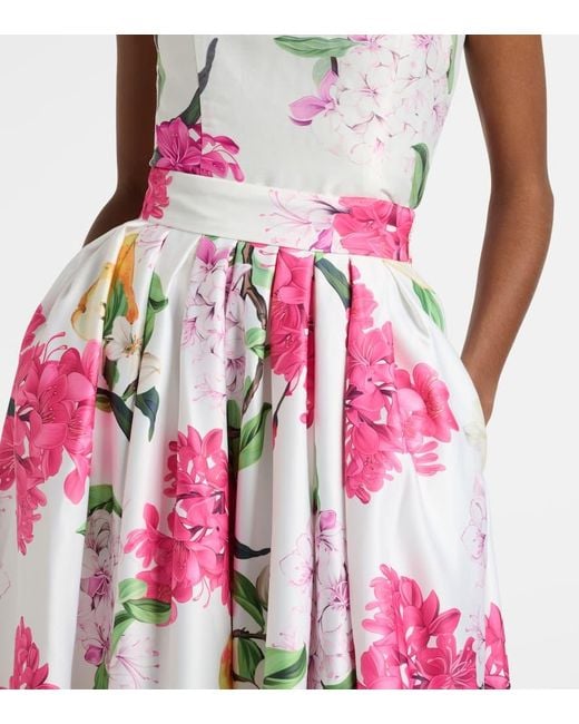 LEO LIN White Reinette Floral Maxi Skirt